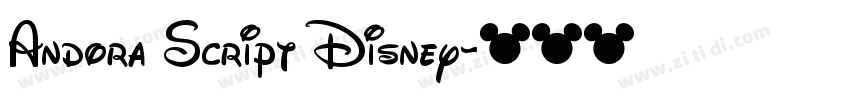 Andora Script Disney字体转换 Andora Script Disney字体转换
